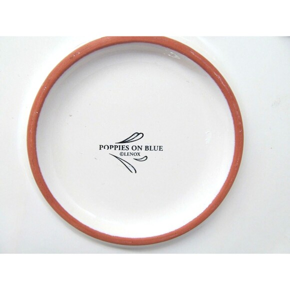 Lenox Poppies on Blue Terra Cotta Trivet bundle of 2 - Picture 3 of 10